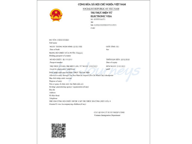 The image of the E-Visa has been approved