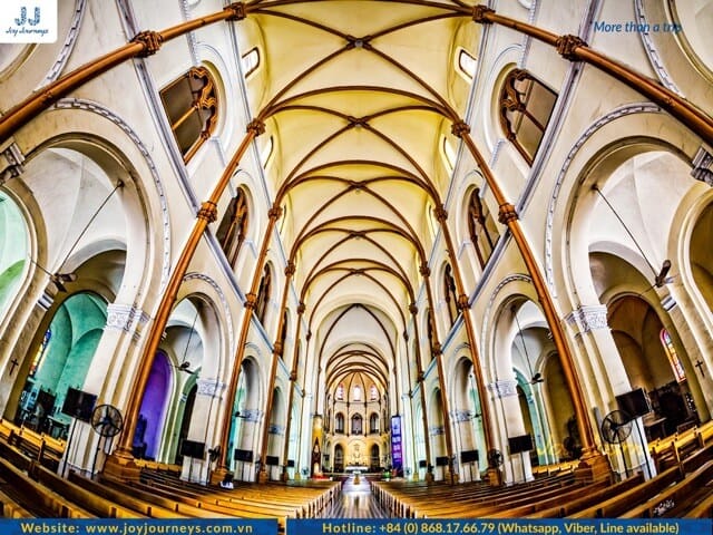 Inside the cathedral.