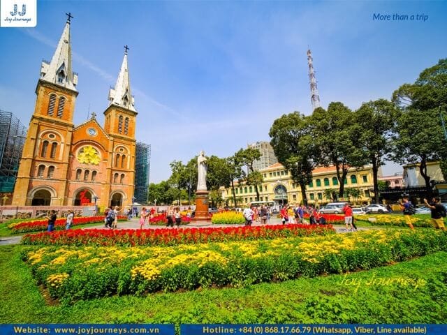 Notre-Dame Cathedral is located near the Saigon Central Post Office.