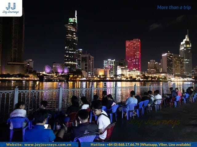 Street food along the Saigon River.