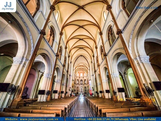 The interior space of Notre-Dame Cathedral