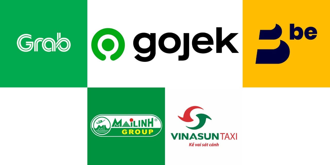 The current ride-hailing apps in Vietnam.