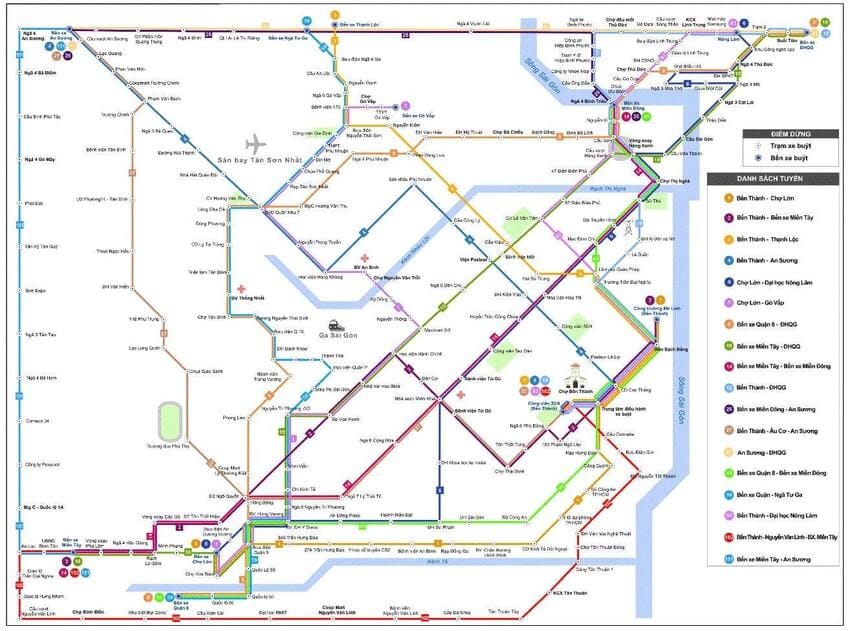 bus map saigon