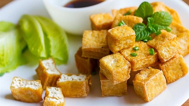 In Some Restaurants, You Can Choose Vegan Option Wioth Tofu, Mushroom