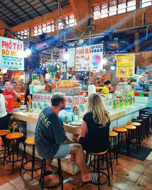 The food court area in Ben Thanh Market