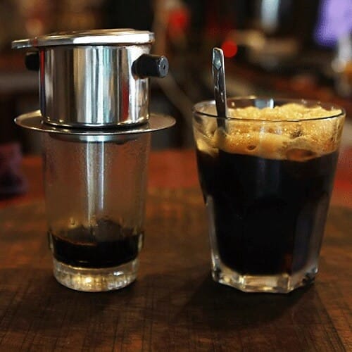 Iced black coffee.