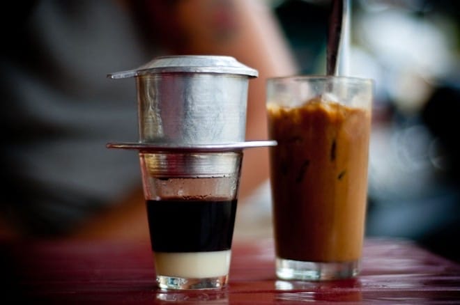 Iced coffee with condensed milk