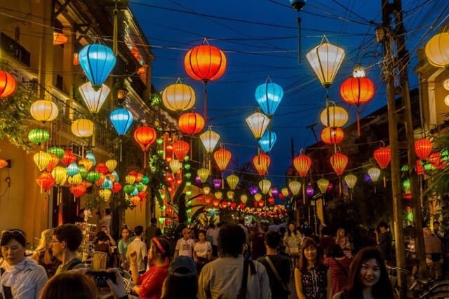 The lantern festival in Hoi An.