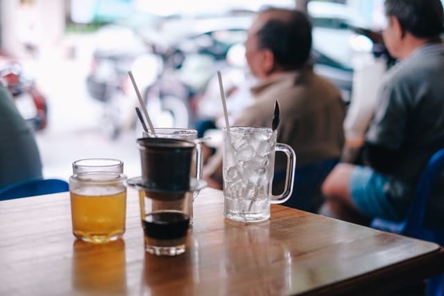 Morning coffee in Ho Chi Minh City.