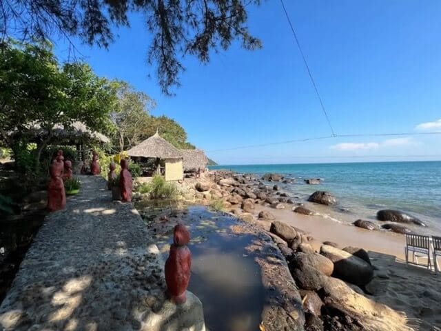 Rang Beach would be the choice if you don't like crowded places