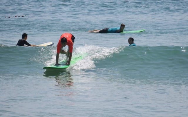Surfing on My Khe Beach, Da Nang