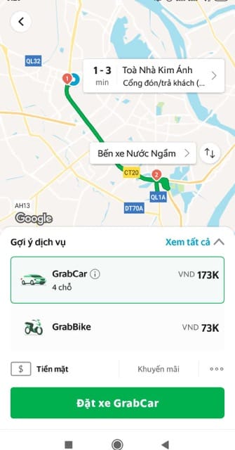 You simply need to enter the pick-up and drop-off points, and the system will display the fare. The system will automatically find a suitable driver for you.