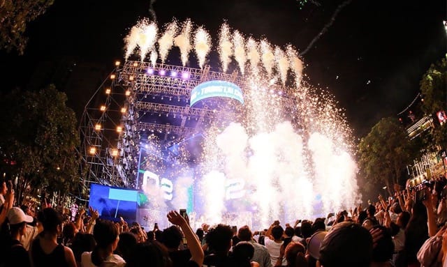 Countdown Celebration on Nguyen Hue St. Attracts Many People