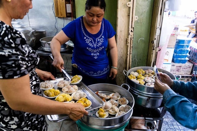 Dimsum is Easy to Find in Cho Lon Market