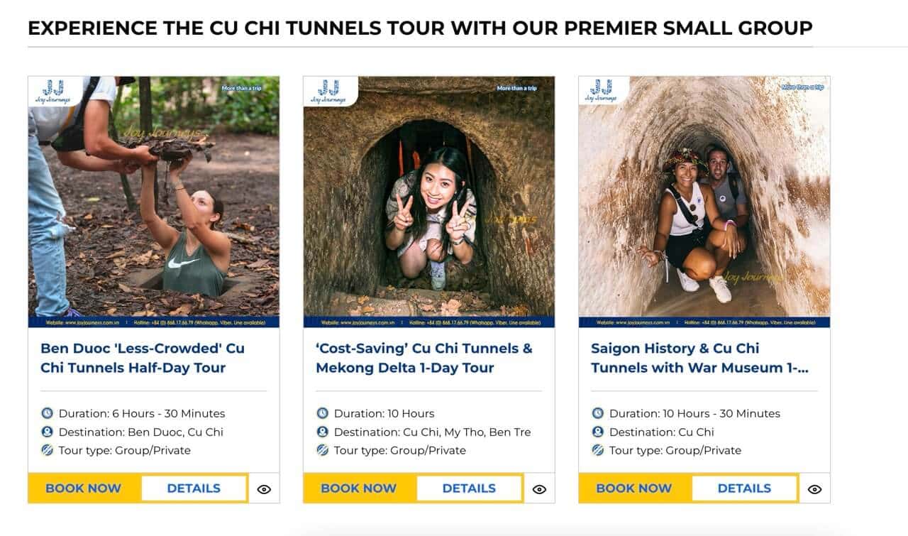 booking cu chi tunnels joy journeys