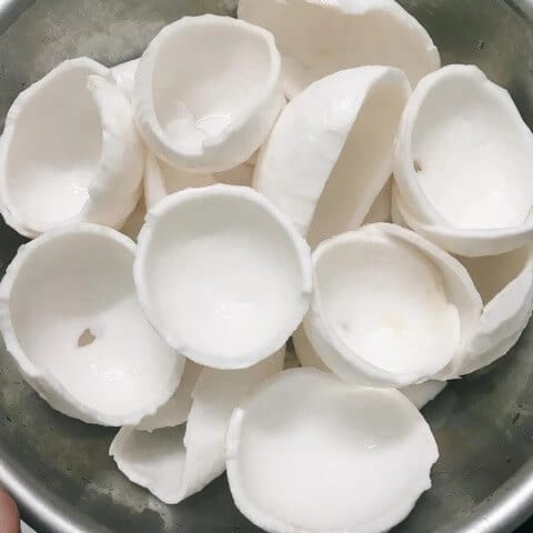 Prepping coconut pulp