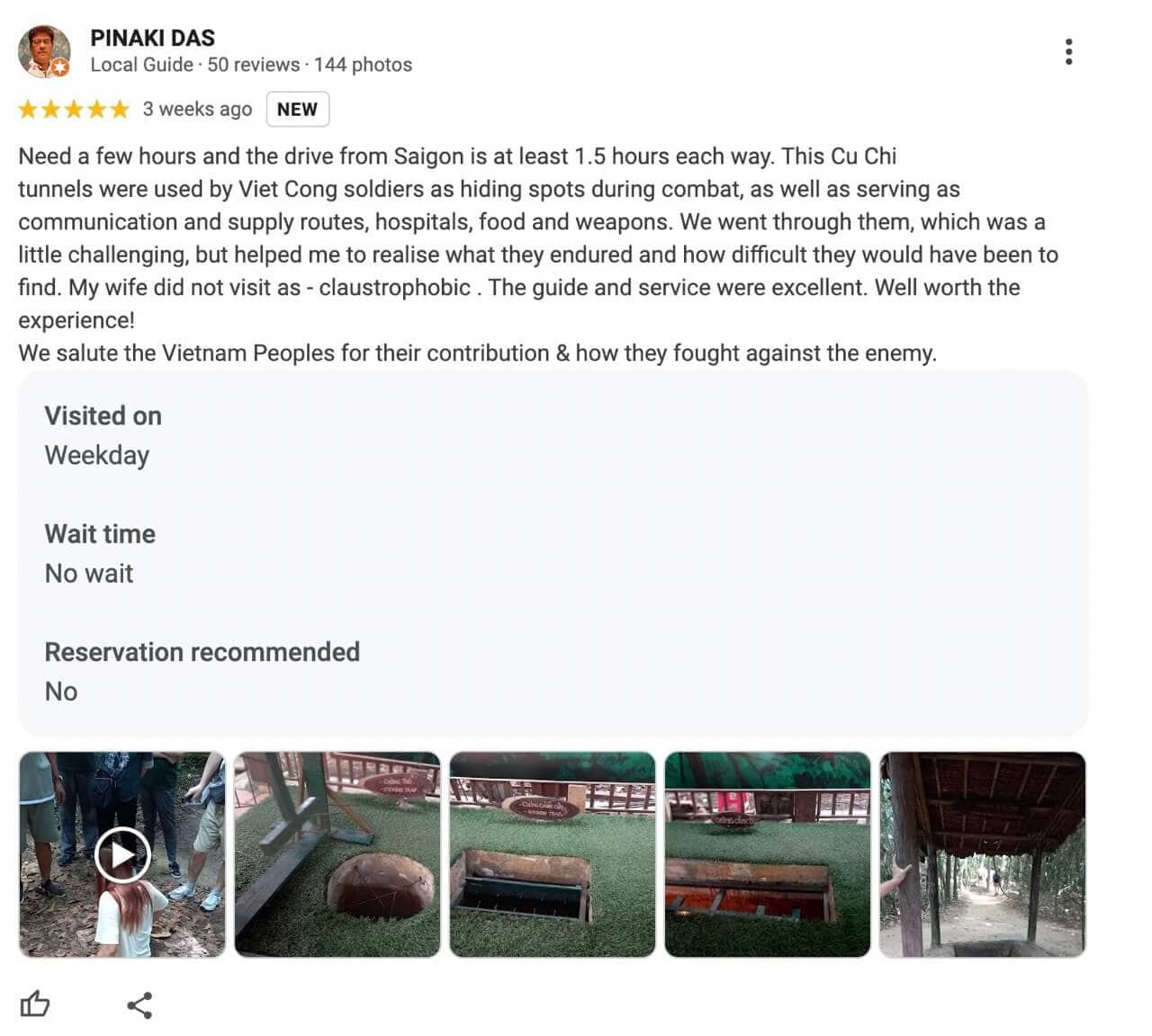 pinaki review cu chi tunnels