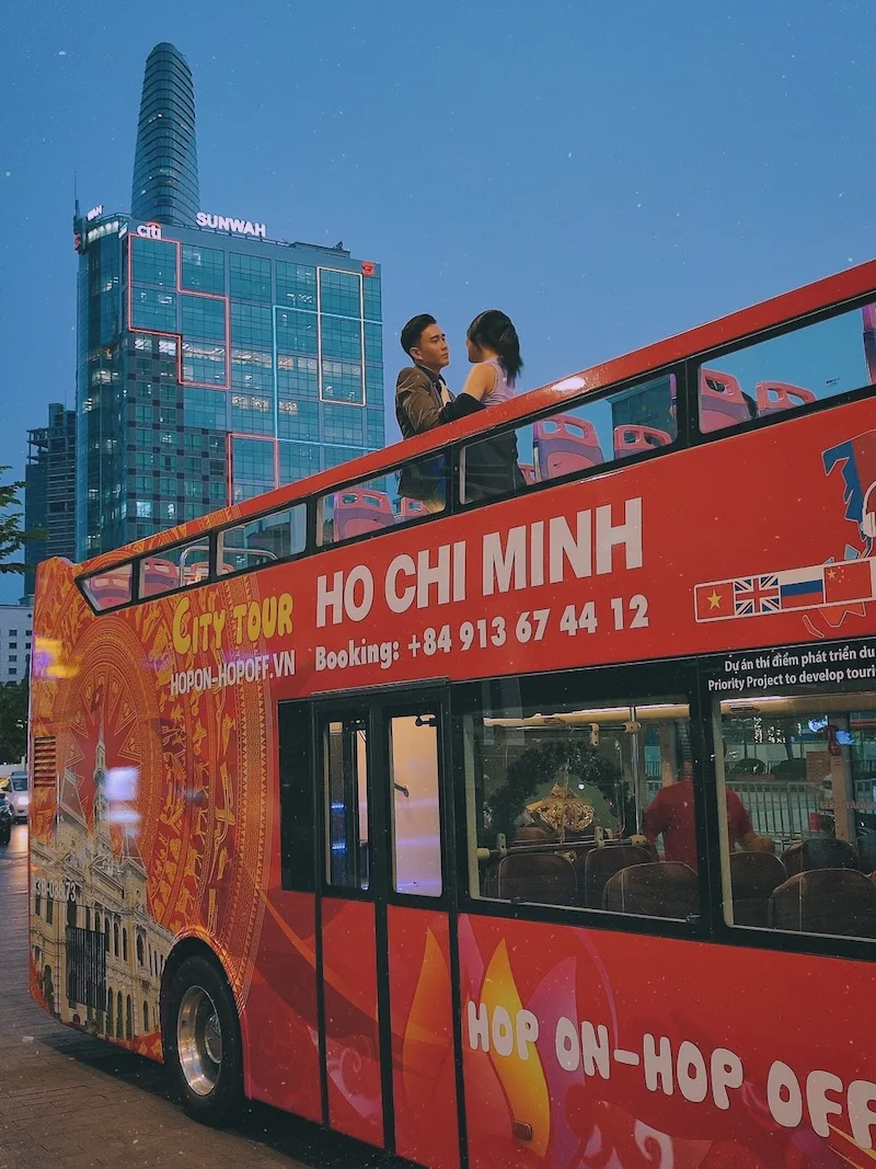 The Ho Chi Minh open top bus route